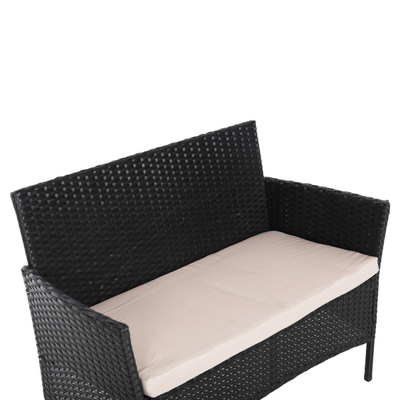 Set kopshti lounge 4-pjesësh Stasia (HM6089.01), zezë
