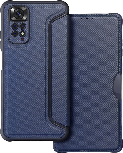 Futrollë telefoni OEM Razor Book për Xiaomi Redmi Note 11 11S, me xhep për karta, mbyllje me magnet, blu