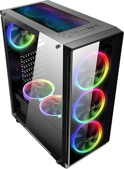 Kuti kompjuteri Bandit BPG3, Midi Tower, xham i temperuar, RGB, e zezë