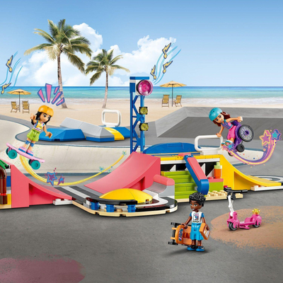 Lodër ndërtimi LEGO Friends Skatepark 41751, set patinazhi, 6+ vjeç, shumëngjyrëshe