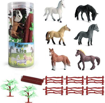 Set figurina kuajsh WOOPIE Farm Life, 16 copë, plastik, shumëngjyrësh
