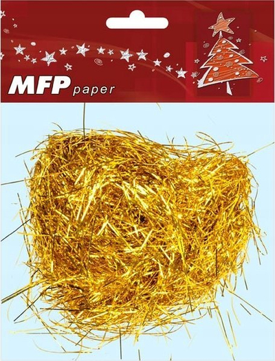 Dekor për pemë MFP Golden Angel Hair, fije metalike, ngjyrë ari