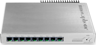 Adapter analog Innovaphone IP29, 8 porta telefoni, Ethernet, ngjyrë argjendi
