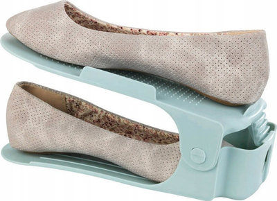 Mbajtëse këpucësh WENKO Shoe Stacker, set me 8 copë, i rregullueshëm në lartësi, jeshile pastel
