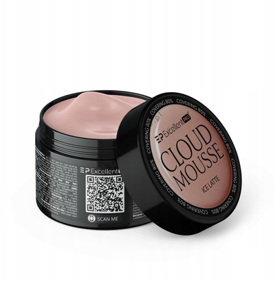 Xhel ndërtues thonj Excellent Pro Cloud Mousse Ice Latte, 50g, për UV LED, ngjyrë beige
