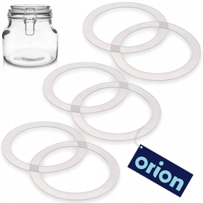 Set unazash silikoni zëvendësuese, 6 copë, diametër 11 cm, transparente