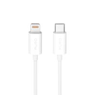 Kabllo Puro Apple MFI USB-C 2.0 në Lightning, 1m, e bardhë
