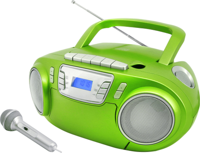 Radio kasetofon Soundmaster SCD5800GR, CD dhe radio FM, portativ, jeshil