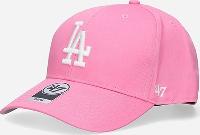 Kapelë bejsbolli 47 Brand Los Angeles Dodgers Clean Up, pambuk, e rregullueshme, rozë