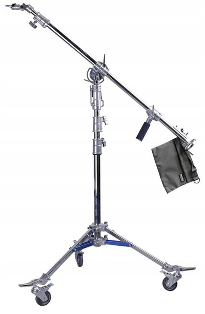 Статив со бум Phottix Studio Pro WAH220, професионален, со тркала, црн