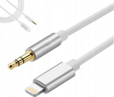 Kabllo audio AUX Zenwire Lightning në 3.5mm, 1m, e bardhë