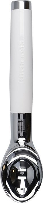 Lugë akulloreje KitchenAid Classic, dorezë ergonomike, metal i fortë, e bardhë