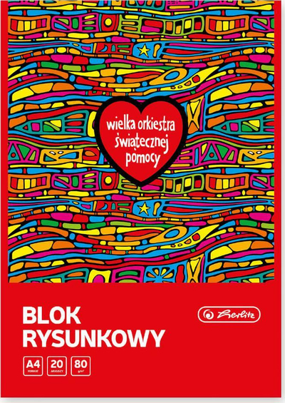 Bllok vizatimi Herlitz WOŚP A4, 80 g/m², 20 fletë, set 10 copë