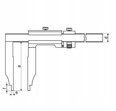 Shubler Gimex CALIPER 500 MAJD, diapazon 0 500 mm, saktësi 0.05 mm, inox