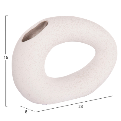 Dekor tavoline qeramike Ellipto 23x8x15,5Hcm (HM4645.01), bardhë