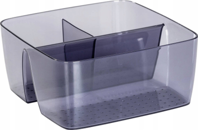 Kuti banjoje Wenko San Diego, 3 ndarje, material PET i ricikluar, gri transparente