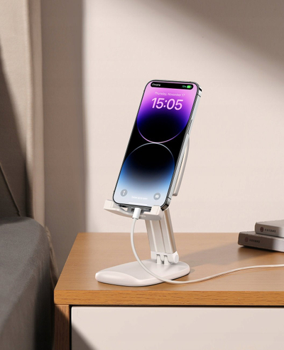 Qëndrim telefoni dhe tableti Joyroom JR-ZS371, i palosshëm, me rregullim lartësie, i bardhë