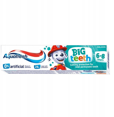 Pastë dhëmbësh për kalamoj Aquafresh Big Teeth, 50 ml, me fluor