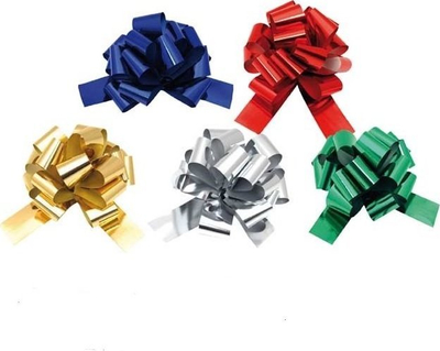 Fjongo zbukuruese pa markë Pull Ribbon 3/108, 30mm, 1.08m, metalike me shumë ngjyra