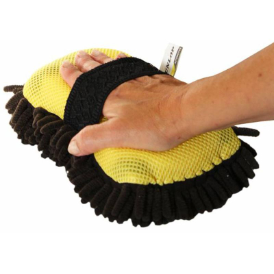 Sfungjer për makinë Dunlop 2n1, mikrofibër, me rrip dore, verdh e zezë