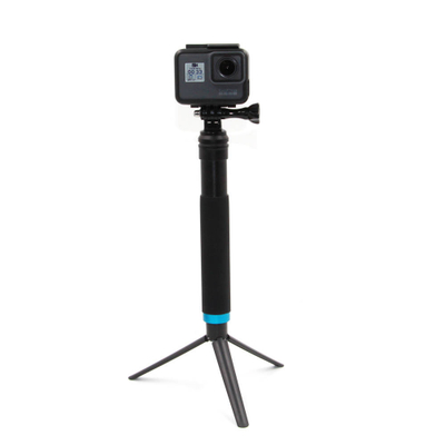 Selfie stick Telesin GP-MNP-090-D, monopod 2 në 1 me tripod, 22-90 cm, i zi