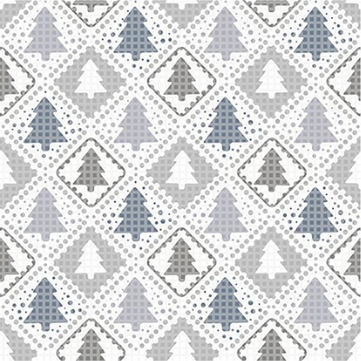 Shami tavoline P Christmas MES100299, 33x33 cm, 3 shtresa, dizajn gri
