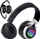 Kufje pa tela Glow, on-ear, me Bluetooth dhe FM, të zeza