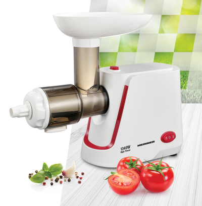 Makina për shtypjen e domateve Heinner RedParadise, 1340 W, 48 kg/orë, e kuqe