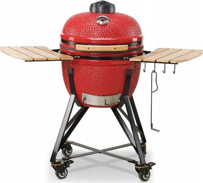 Керамички скара Камадо Боно Медија, Класик 52 cm, со капак, црвена