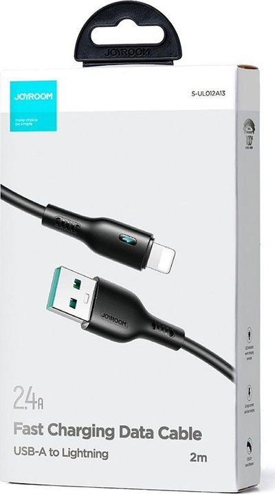 Kabllo USB Joyroom JYR728, USB A në Lightning, 2 m, e zezë
