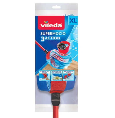 Refill mop Vileda SuperMocio 3Action Velour, për mop me shirita