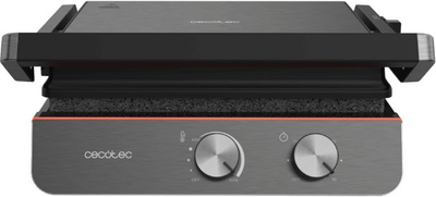 Grill elektrik Cecotec RocknGrill Blaze Neon, 2200W, sipërfaqe 29x23 cm, gri