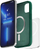 Kapak telefoni Puro ICON MAG, për iPhone 14 13, MagSafe, jeshile e errët