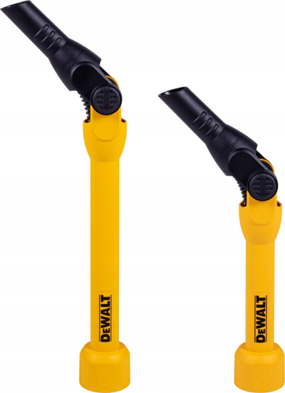 Пивотирачко продолжување за правосмукалка DEWALT DXVA00-1200E, комплет од два дела, издржлив материјал, жолто