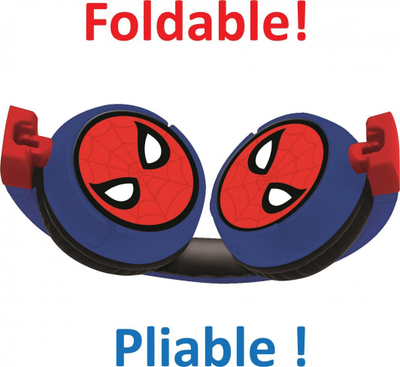 Kufje wireless për kalamoj Lexibook Spider-Man, Bluetooth, të palosshme, blu e kuqe