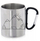 Filxhan kampingu Orion, çelik inox, 350ml, dorezë karabiner, argjend