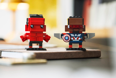 Фигурини LEGO BrickHeadz Marvel Captain America и Red Hulk, сет за градење, декоративен
