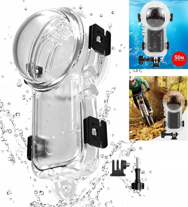 Kuti ujërezistente Puluz PU1064T, për Insta360 X4 Air, deri 50m, transparente