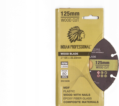 Disk prerës universal Indian Professional, 125mm, për dru dhe plastikë