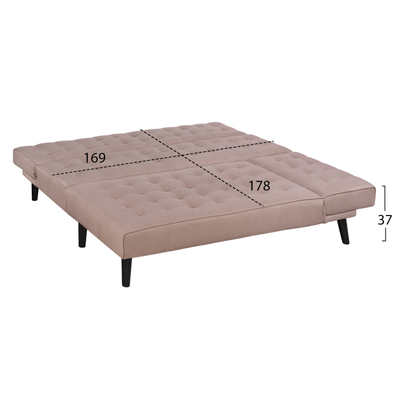 Kolltuk krevat këndor ZELDA HM3154.02, 254x163 cm, anastrepues, bezhë