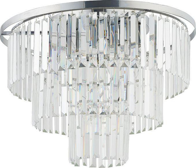 Llambadar tavani Nowodvorski Cristal, 56 cm, kristal, argjendt