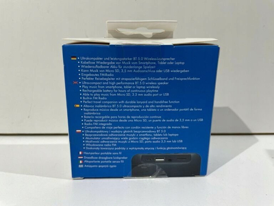 Këllëf portativ LogiLink, Bluetooth 5.3, me radio FM, i zi