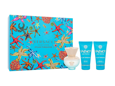 Set për trup Versace Dylan Turquoise, EDT 50 ml + losion trupi 50 ml + xhel dushi 50 ml