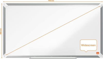 Tabelë e bardhë NOBO Premium Plus Widescreen, 32", smalt, 710x400mm