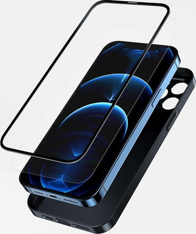 Maskë mbrojtëse Joyroom JR-BP935 për iPhone 13 Pro, 360 Full Case 2 në 1 me xham të temperuar, gri