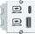 Rrypadhënës Bachmann 917.2271, 22W, USB A dhe USB C, gri