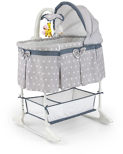 Детска лулашка за бебе Milly Mally Cradle Sweet Melody 4in1, со далечински управувач, Star
