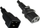 Kabllo zgjatëse MicroConnect PE030610, 1m, për energji, e zezë