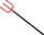 Trident djalli për kostum, plastikë, 114cm, i kuq