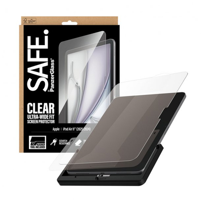 Mbrojtëse ekrani PanzerGlass SAFE për iPad Air 11" 2024–2025, xham i temperum, transparente